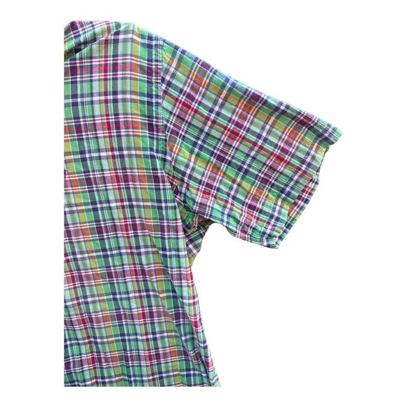 Vintage Ralph Lauren M Blake Madras‎ Plaid Cotton Button Down Shirt Short Sleeve - Picture 3 of 5